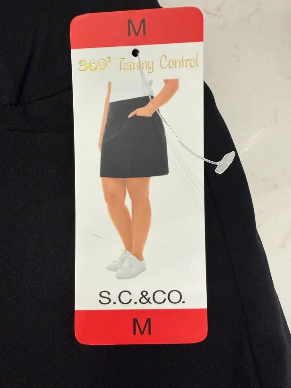 S.C. & Co. Black Stretch Skort - Medium